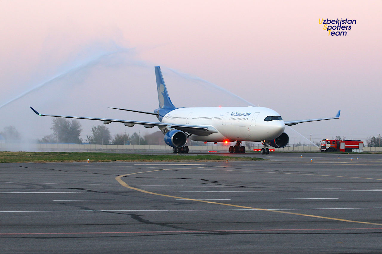 Samarkand Airport welcomed the very first aircraft of the base operator AirSamarkand
