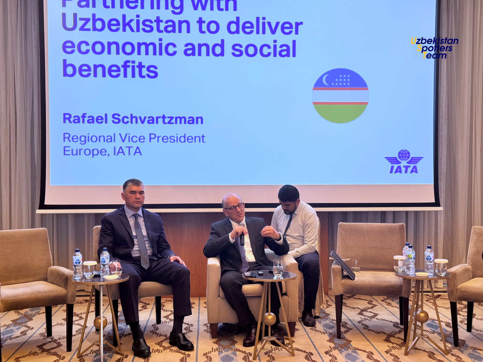 Jasurbek Choriyev, Deputy minister of transport and Rafael Schvartzman, IATA&rsquo;s Regional Vice President for Europe